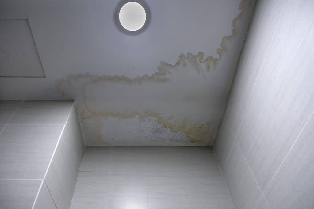 Brownish stains on the walls or ceiling are a telltale sign of water damage.