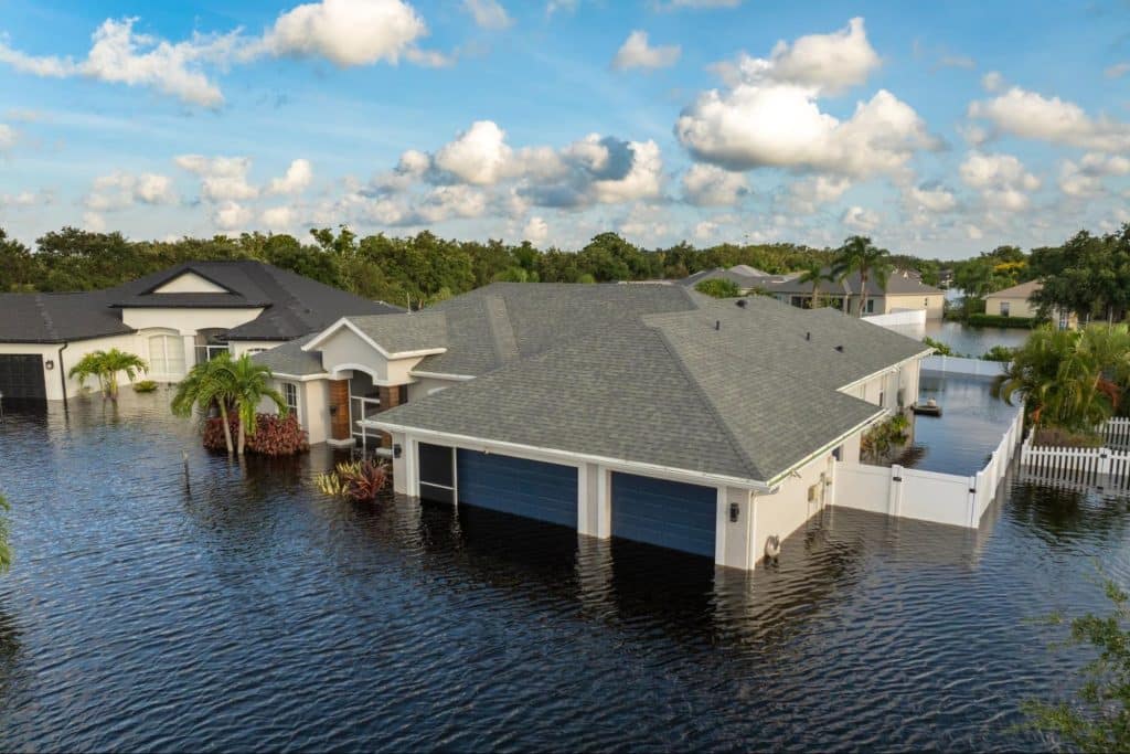 flooded home